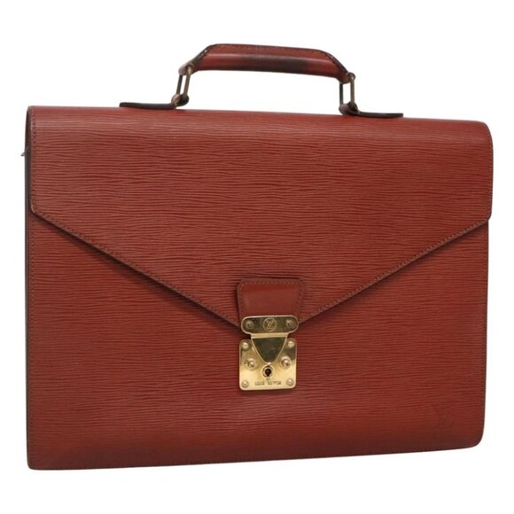 LOUIS VUITTON Epi Serviette Conseiller Briefcase Brown M54423 LV Auth ep7439